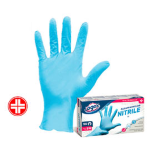 LOGEX PROFESSIONAL Scatola 100 guanti in nitrile non talcato tg. S/M azzurro uso medicale