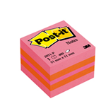 BLOCCO MINICUBO 400foglietti Post-itÂ® 51x51mm 2051-P MELONE/ROSA GUAVA