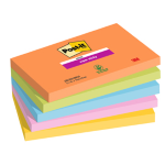 Cf. 5pz blocco 90fg. Post-itÂ® Super Sticky 76x127mm 655-5SS- BOOS Boost