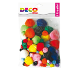 Pompons busta da 40pz colori assortiti DECO