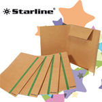 CARTELLINA 3 LEMBI 25X35CM CARTONE FSC C/ELASTICO PIATTO 20mm STARLINE